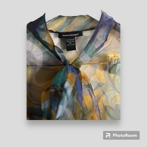 Multi Colored Sheer Ashley Stewart Blouse